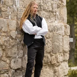 Leonardo Carbone 17. Jahrhundert Seemann Weste, Schwarz -Schuhe & Stiefel Verkaufsladen 17 jahrhundert seemann weste schwarz 2