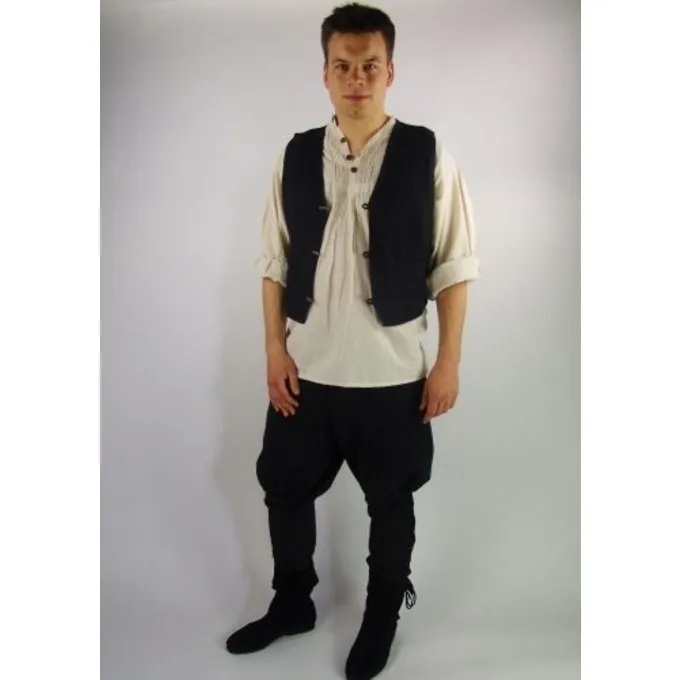 Leonardo Carbone 17. Jahrhundert Wams Mit Knöpfen, Schwarz 1 Leonardo Carbone 17. Jahrhundert Wams Mit Knöpfen, Schwarz