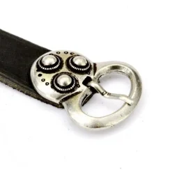 Alemanic Gürtel, Schwarz, Versilbert