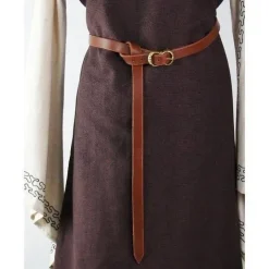 Leonardo Carbone Brown Ledergürtel 2 Cm