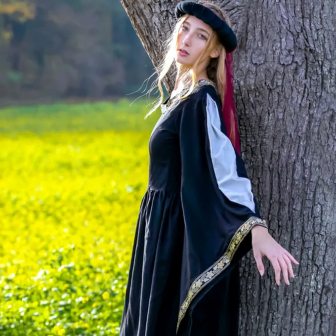 Leonardo Carbone Edel Bestickten Kleid Loretta, Schwarz 4 Leonardo Carbone Edel Bestickten Kleid Loretta, Schwarz – Bild 4