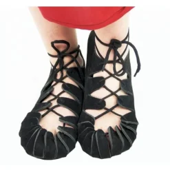 Leonardo Carbone Eisenzeit Sandalen Für Kinder, Schwarz