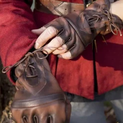 Epic Armoury Fingerlose Handschuhe Mit Schnürsenkeln, Braun 7 Epic Armoury Fingerlose Handschuhe Mit Schnürsenkeln, Braun -Schuhe & Stiefel Verkaufsladen fingerlose handschuhe mit schnuersenkeln braun 2