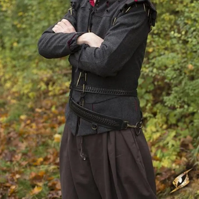 Epic Armoury Geflochtener Schwertgürtel, Schwarz 2 Epic Armoury Geflochtener Schwertgürtel, Schwarz – Bild 2