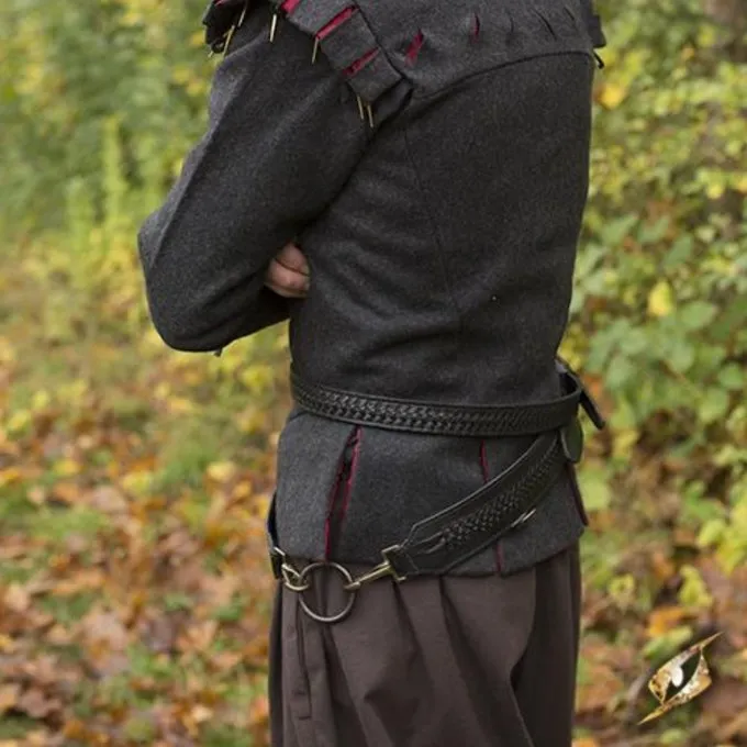 Epic Armoury Geflochtener Schwertgürtel, Schwarz 3 Epic Armoury Geflochtener Schwertgürtel, Schwarz – Bild 3