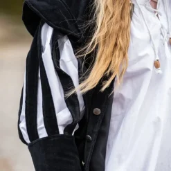 Leonardo Carbone Jacke Mit Offenen Ärmeln, Schwarz -Schuhe & Stiefel Verkaufsladen jacke mit offenen aermeln schwarz 2