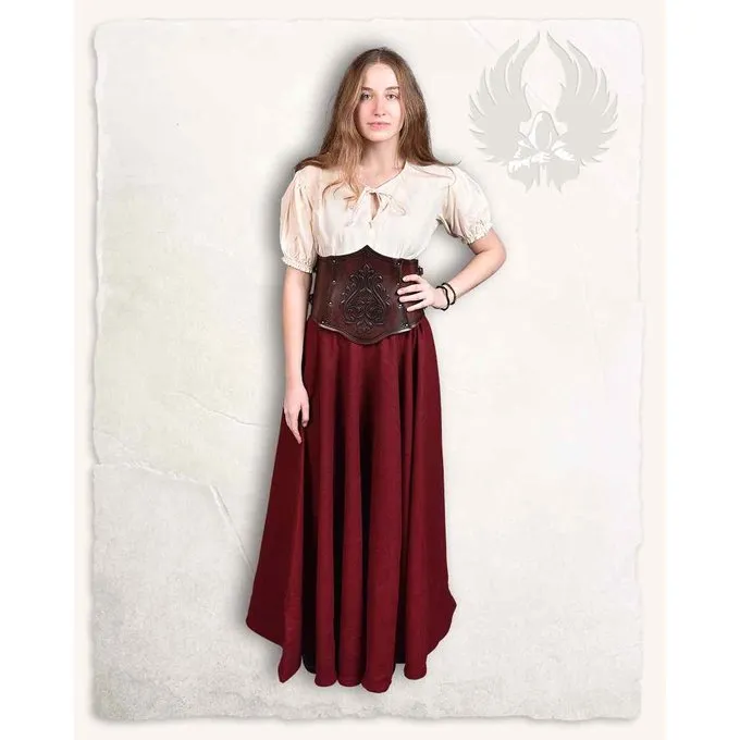 Mytholon Korsett Iolde Mit Blumen, Braun 2 Mytholon Korsett Iolde Mit Blumen, Braun – Bild 2