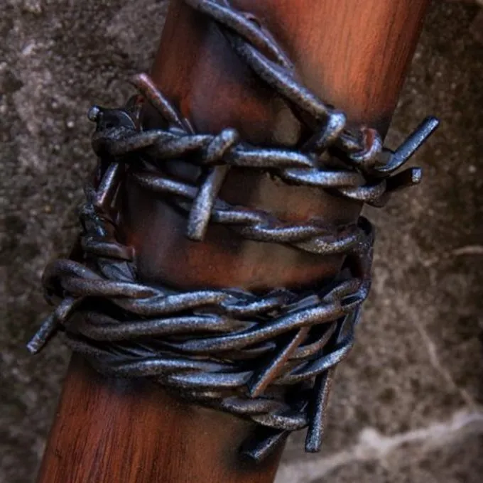 Epic Armoury LARP Baseballschläger Stacheldraht, 80 Cm, Holz 3 Epic Armoury LARP Baseballschläger Stacheldraht, 80 Cm, Holz – Bild 3