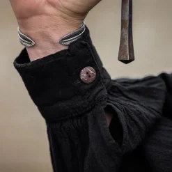 Leonardo Carbone Mittelalterhemd, Schwarz 9 Leonardo Carbone Mittelalterhemd, Schwarz -Schuhe & Stiefel Verkaufsladen mittelalterhemd schwarz 3