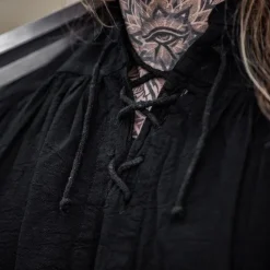 Leonardo Carbone Mittelalterhemd, Schwarz 10 Leonardo Carbone Mittelalterhemd, Schwarz -Schuhe & Stiefel Verkaufsladen mittelalterhemd schwarz 4