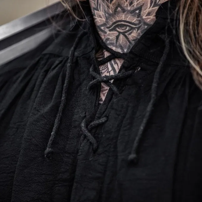 Leonardo Carbone Mittelalterhemd, Schwarz 5 Leonardo Carbone Mittelalterhemd, Schwarz – Bild 5