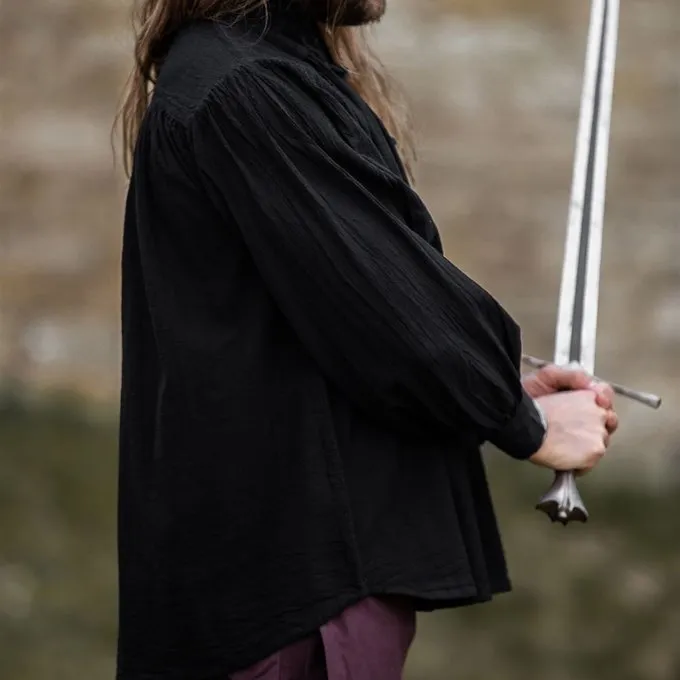 Leonardo Carbone Mittelalterhemd, Schwarz 6 Leonardo Carbone Mittelalterhemd, Schwarz – Bild 6