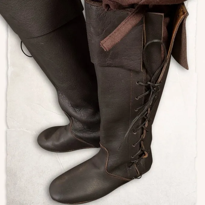 Mytholon Mittelalterliche Stiefel Tilly Schwarz 2 Mytholon Mittelalterliche Stiefel Tilly Schwarz – Bild 2