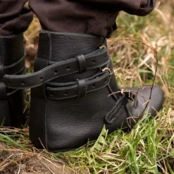 Epic Armoury Mittelalterliche Stiefeletten Godfrey, Schwarz -Schuhe & Stiefel Verkaufsladen mittelalterliche stiefeletten godfrey schwarz 2