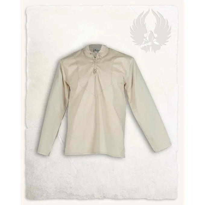 Mytholon Mittelalterliches Hemd Leomar, Creme 2 Mytholon Mittelalterliches Hemd Leomar, Creme – Bild 2