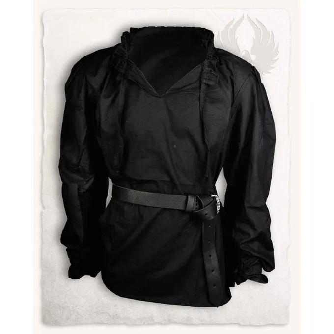 Mytholon Piratenhemd Bastian, Schwarz 2 Mytholon Piratenhemd Bastian, Schwarz – Bild 2