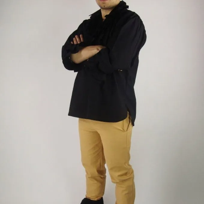 Leonardo Carbone Piratenhemd, Schwarz 3 Leonardo Carbone Piratenhemd, Schwarz – Bild 3