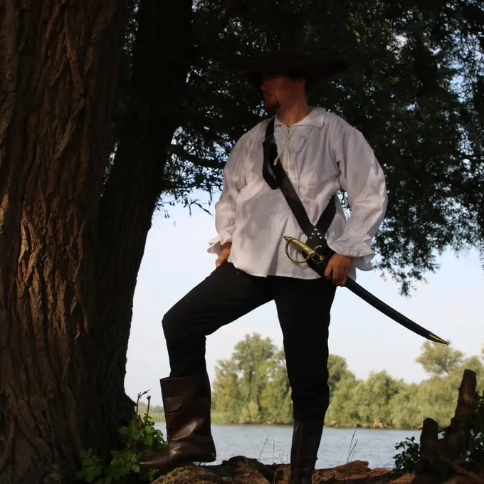 Leonardo Carbone Piratenhemd, Weiß 2 Leonardo Carbone Piratenhemd, Weiß – Bild 2