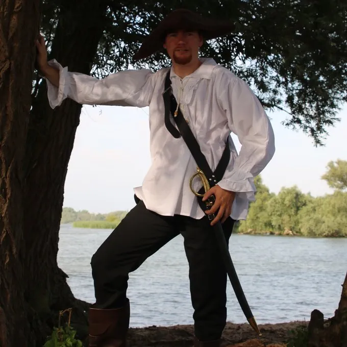 Leonardo Carbone Piratenhemd, Weiß 1 Leonardo Carbone Piratenhemd, Weiß