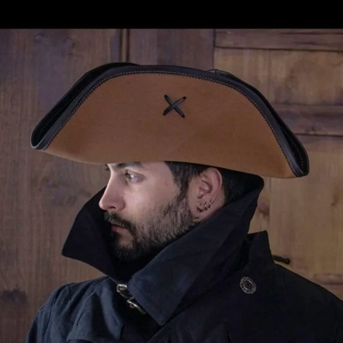 Rawblade Piratenhut Jack Rackham, Hellbraun 5 Rawblade Piratenhut Jack Rackham, Hellbraun – Bild 5