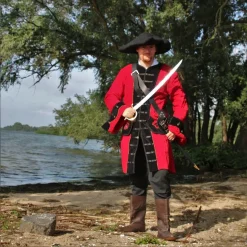 Leonardo Carbone Piratenmantel Samt, Rot-schwarz 8 Leonardo Carbone Piratenmantel Samt, Rot-schwarz -Schuhe & Stiefel Verkaufsladen piratenmantel samt rot schwarz 2