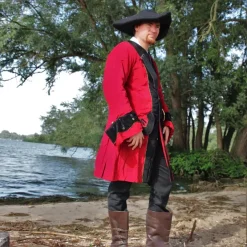 Leonardo Carbone Piratenmantel Samt, Rot-schwarz 11 Leonardo Carbone Piratenmantel Samt, Rot-schwarz -Schuhe & Stiefel Verkaufsladen piratenmantel samt rot schwarz 5