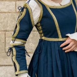 Epic Armoury Renaissance -Kleid Lucrezia, Blau -Schuhe & Stiefel Verkaufsladen renaissance kleid lucrezia blau 4