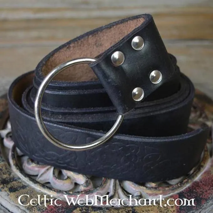 Leonardo Carbone Ring Gürtel Mit Keltischen Knoten, Schwarz 2 Leonardo Carbone Ring Gürtel Mit Keltischen Knoten, Schwarz – Bild 2