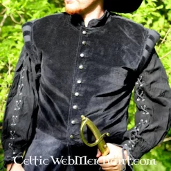 Leonardo Carbone Samtwams Mit Metallknöpfen, Schwarz 11 Leonardo Carbone Samtwams Mit Metallknöpfen, Schwarz -Schuhe & Stiefel Verkaufsladen samtwams mit metallknoepfen schwarz 5