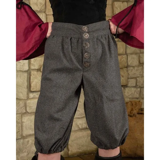 Mytholon Tilly Renaissance Hosen Wolle, Grau 1 Mytholon Tilly Renaissance Hosen Wolle, Grau