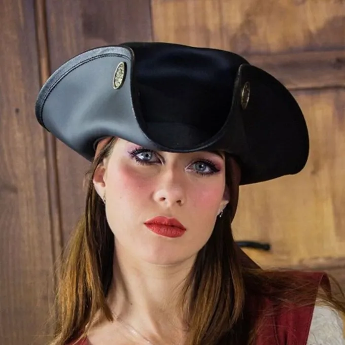 Rawblade Tricorn Drei Dublons, Schwarz 1 Rawblade Tricorn Drei Dublons, Schwarz