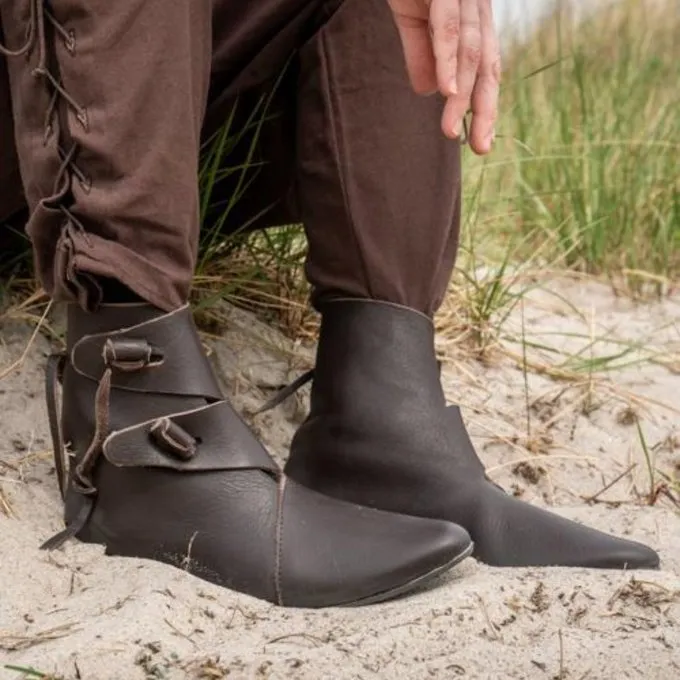 Epic Armoury Wikingerschuhe Jorvik Mit Gummisohle, Braun 1 Epic Armoury Wikingerschuhe Jorvik Mit Gummisohle, Braun