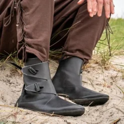 Epic Armoury Wikingerschuhe Jorvik Mit Gummisohle, Schwarz