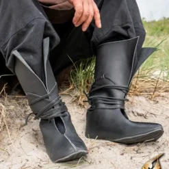 Epic Armoury Wikingerstiefel Rolf, Schwarz