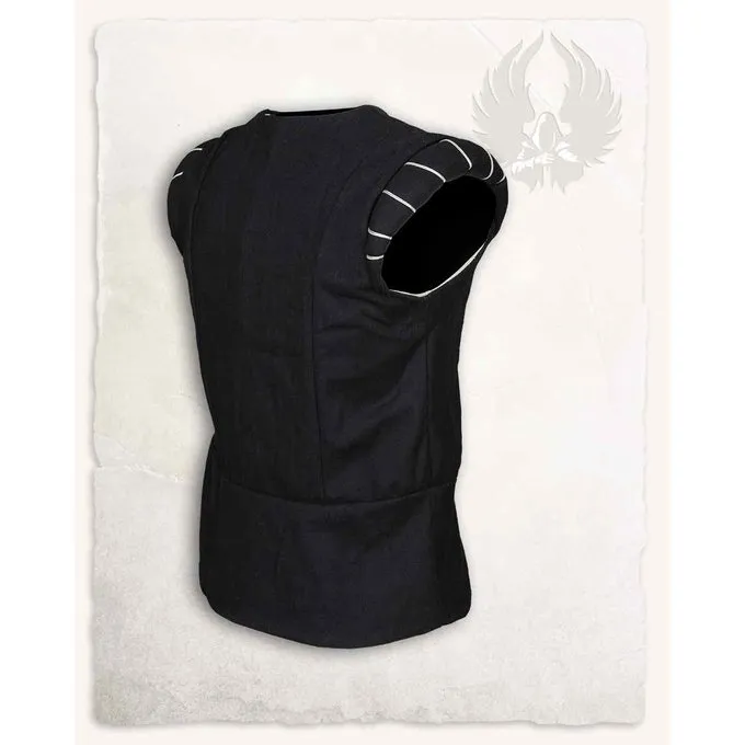 Mytholon Woll Renaissance Doublet Geoffrey, Schwarz 2 Mytholon Woll Renaissance Doublet Geoffrey, Schwarz – Bild 2