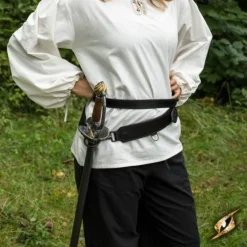 Epic Armoury Zweiteiliger Schwertgürtel, Schwarz